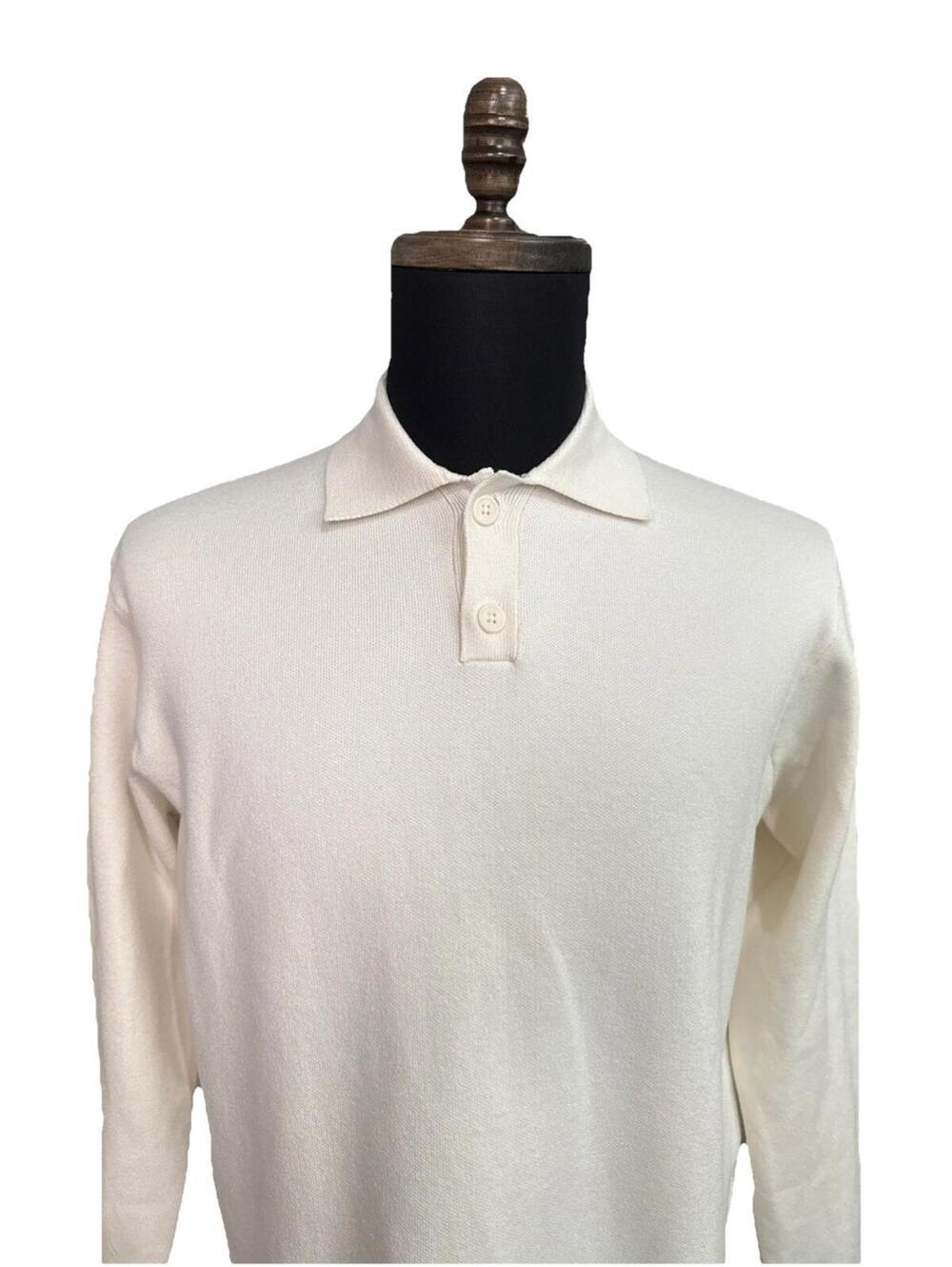 Zara Cream Polo-Neck Knit Sweater - Picture 8 of 14